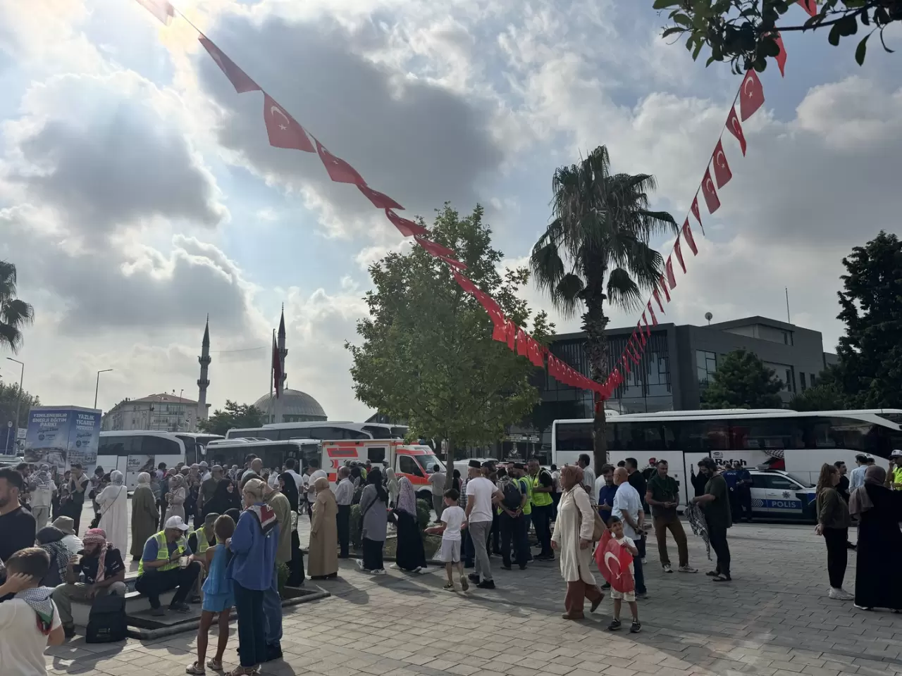 Filistin Konvoyu Sakarya'dan dualar ve tekbirlerle Ankara'ya uğurlandı 1