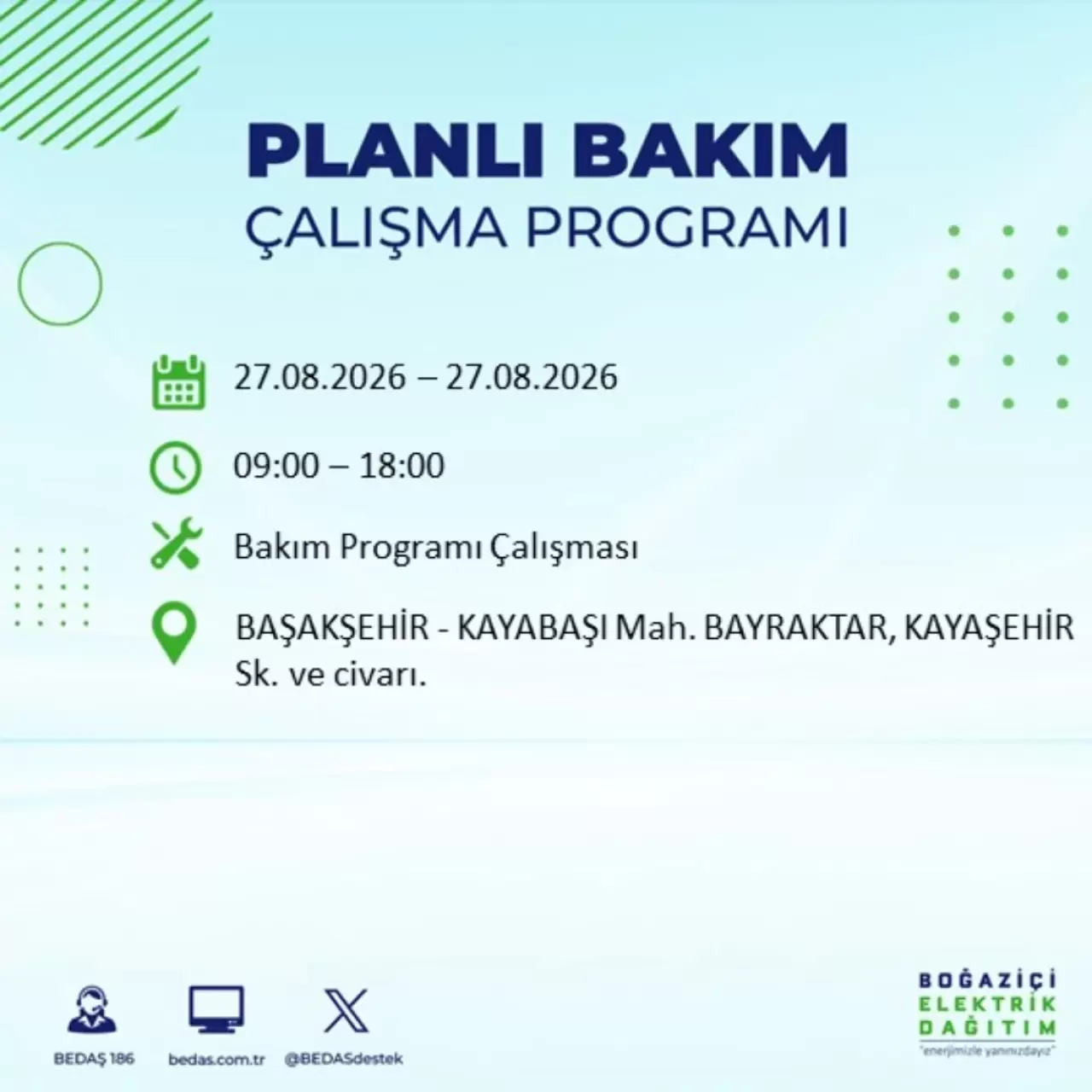 İstanbul'da elektrik kesintisi ne zaman bitecek? 27 Ağustos 2026 ilçe ilçe kesinti saatleri 3