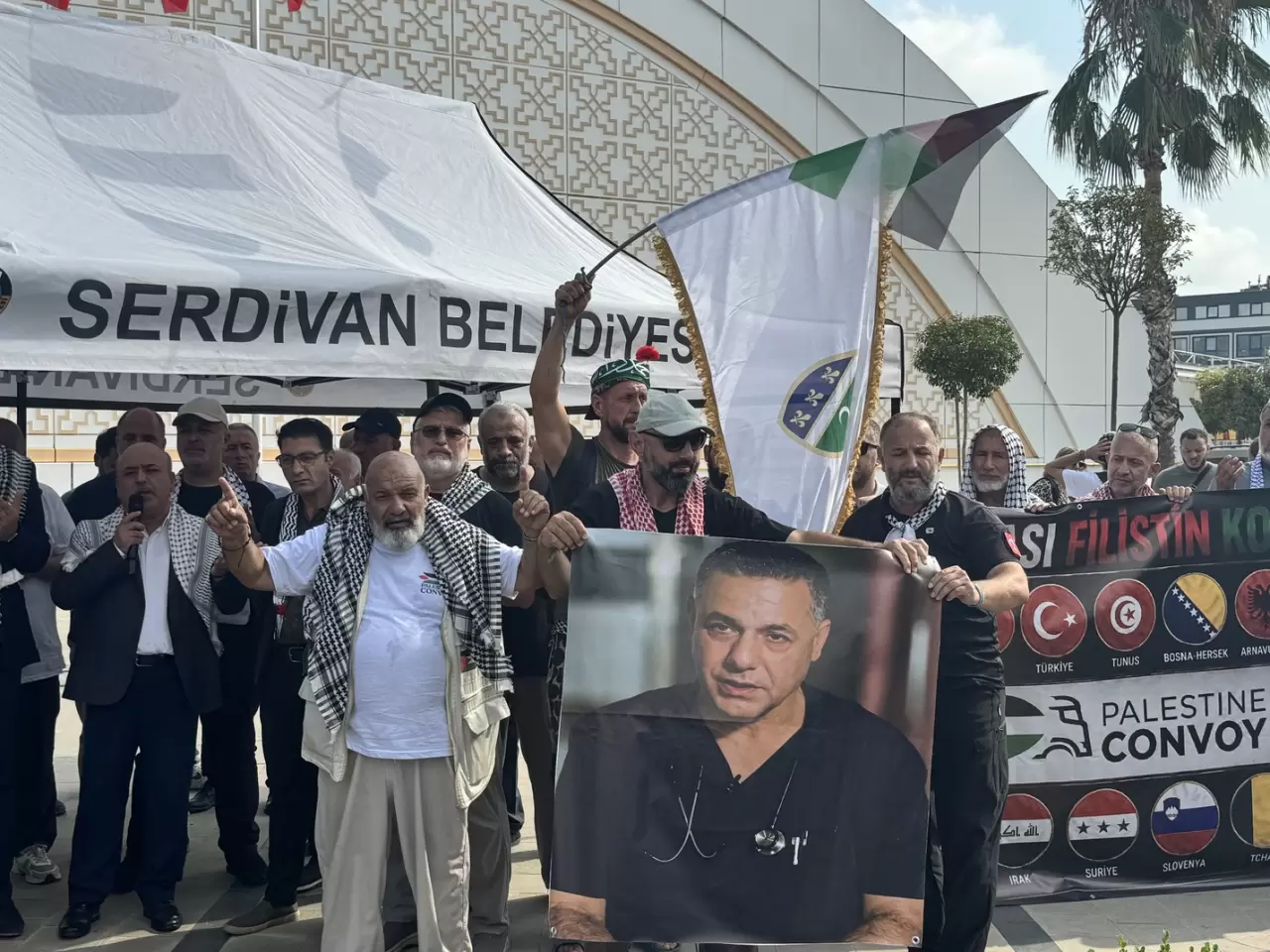 Filistin Konvoyu Sakarya'dan dualar ve tekbirlerle Ankara'ya uğurlandı 11
