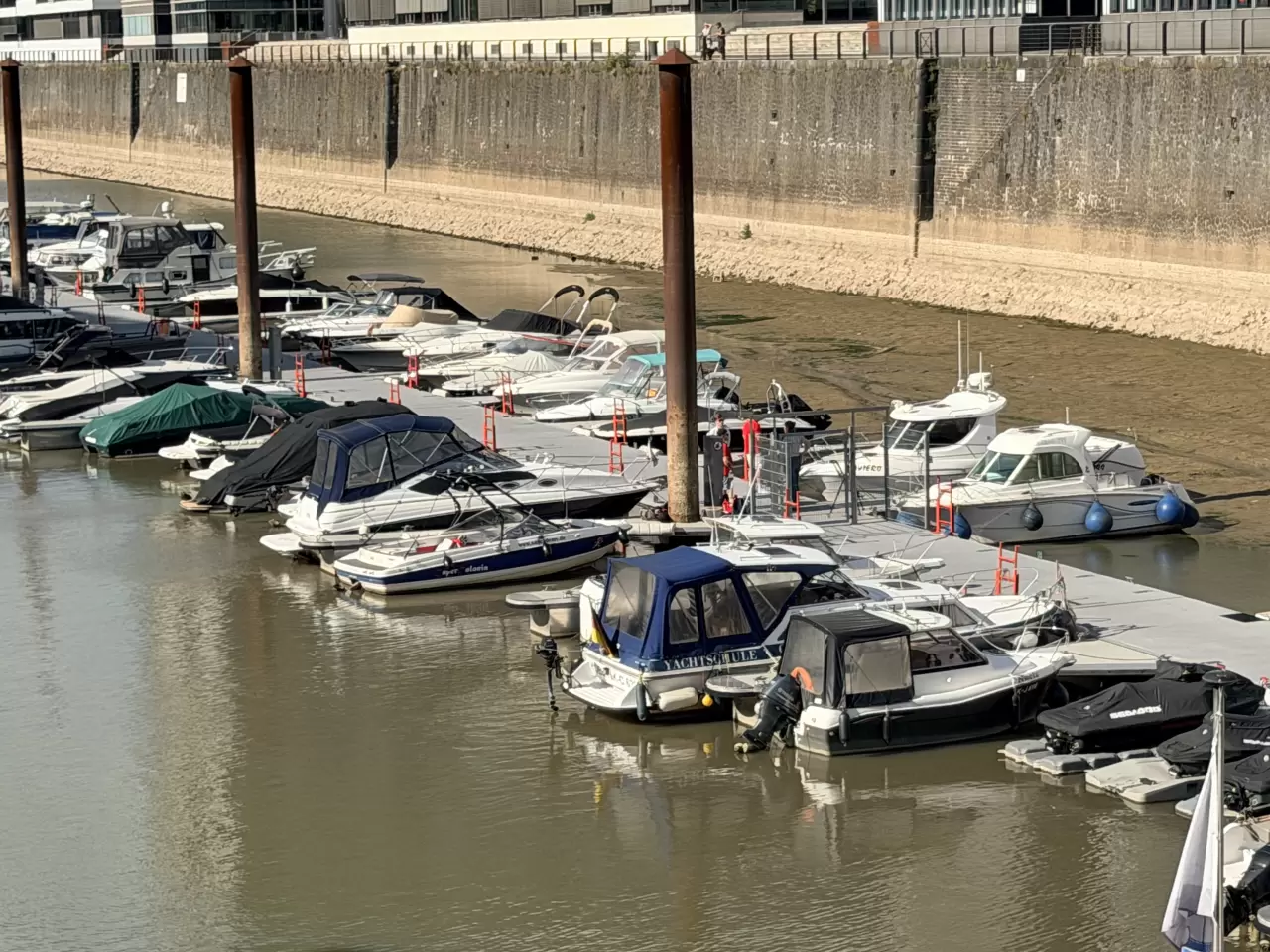 Almanya'da sıcak hava Ren Nehri'ni vurdu 1