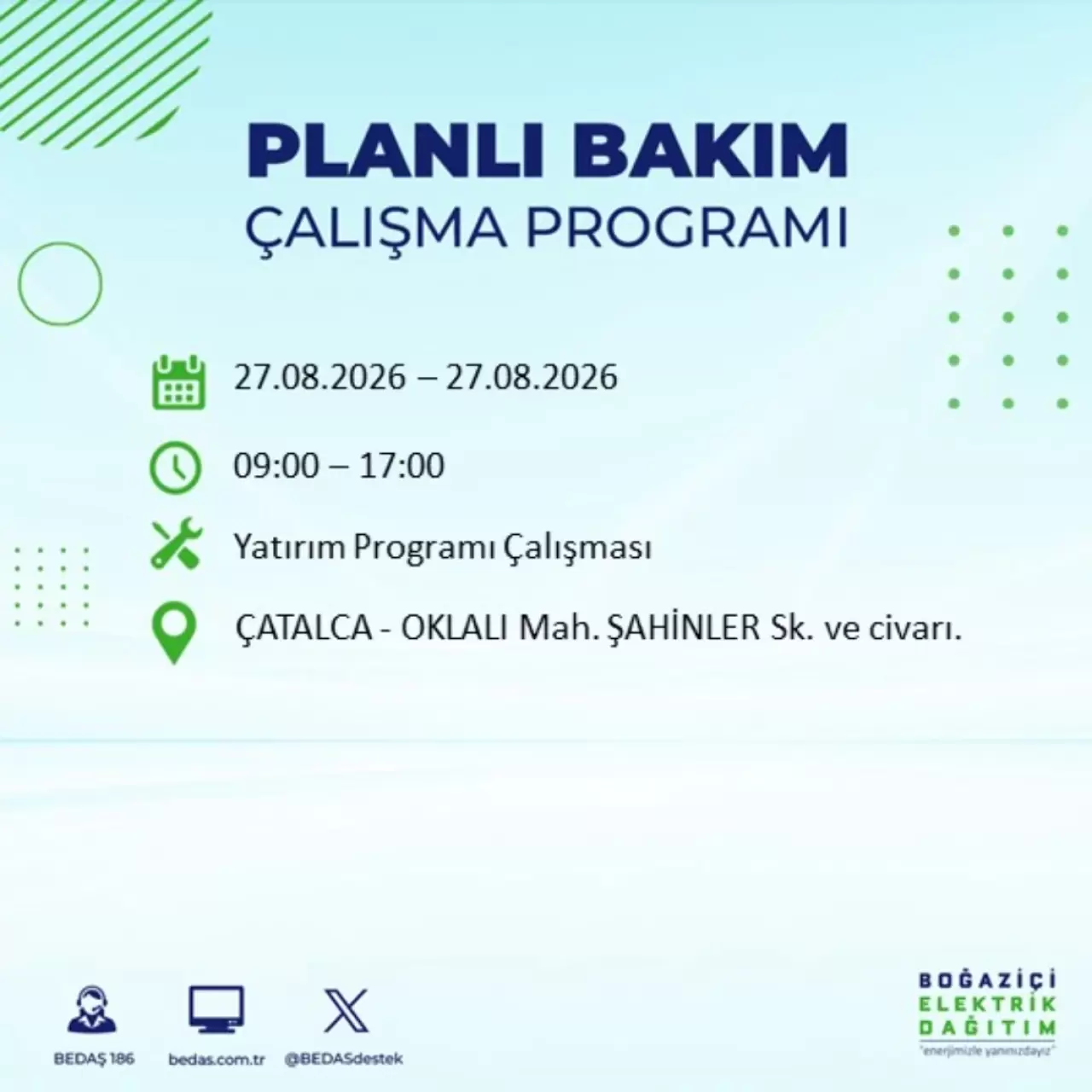 İstanbul'da elektrik kesintisi ne zaman bitecek? 27 Ağustos 2026 ilçe ilçe kesinti saatleri 1
