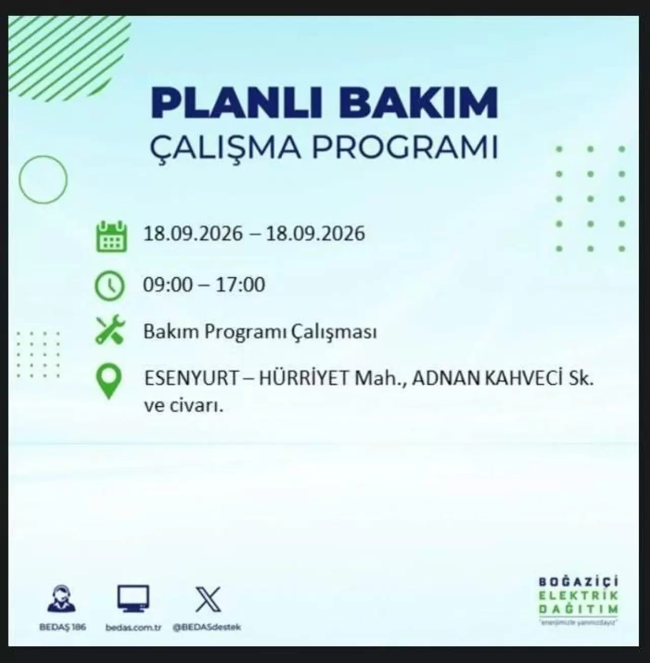 İstanbul'da birçok ilçede elektrikler kesilecek 25