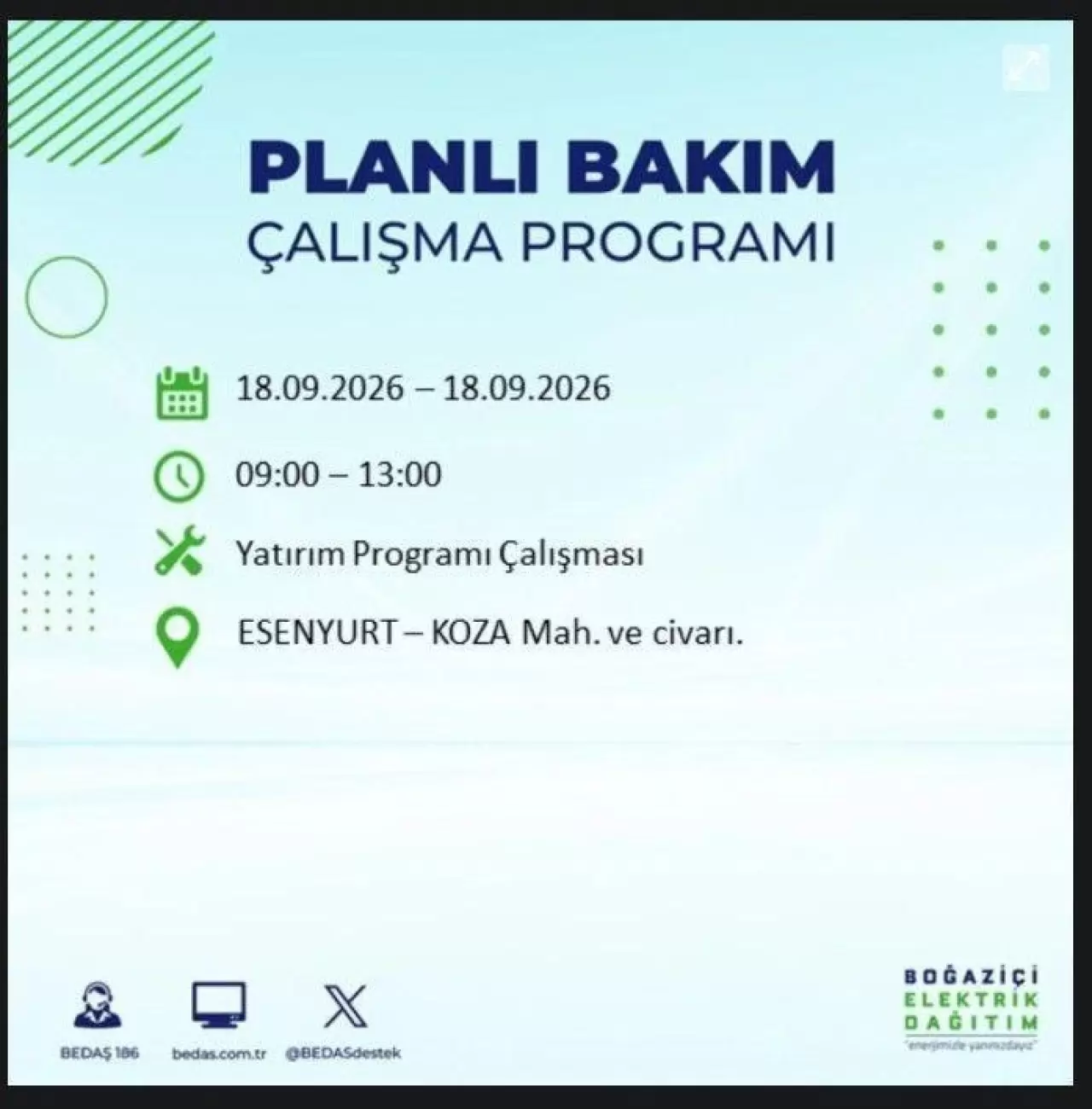 İstanbul'da birçok ilçede elektrikler kesilecek 21