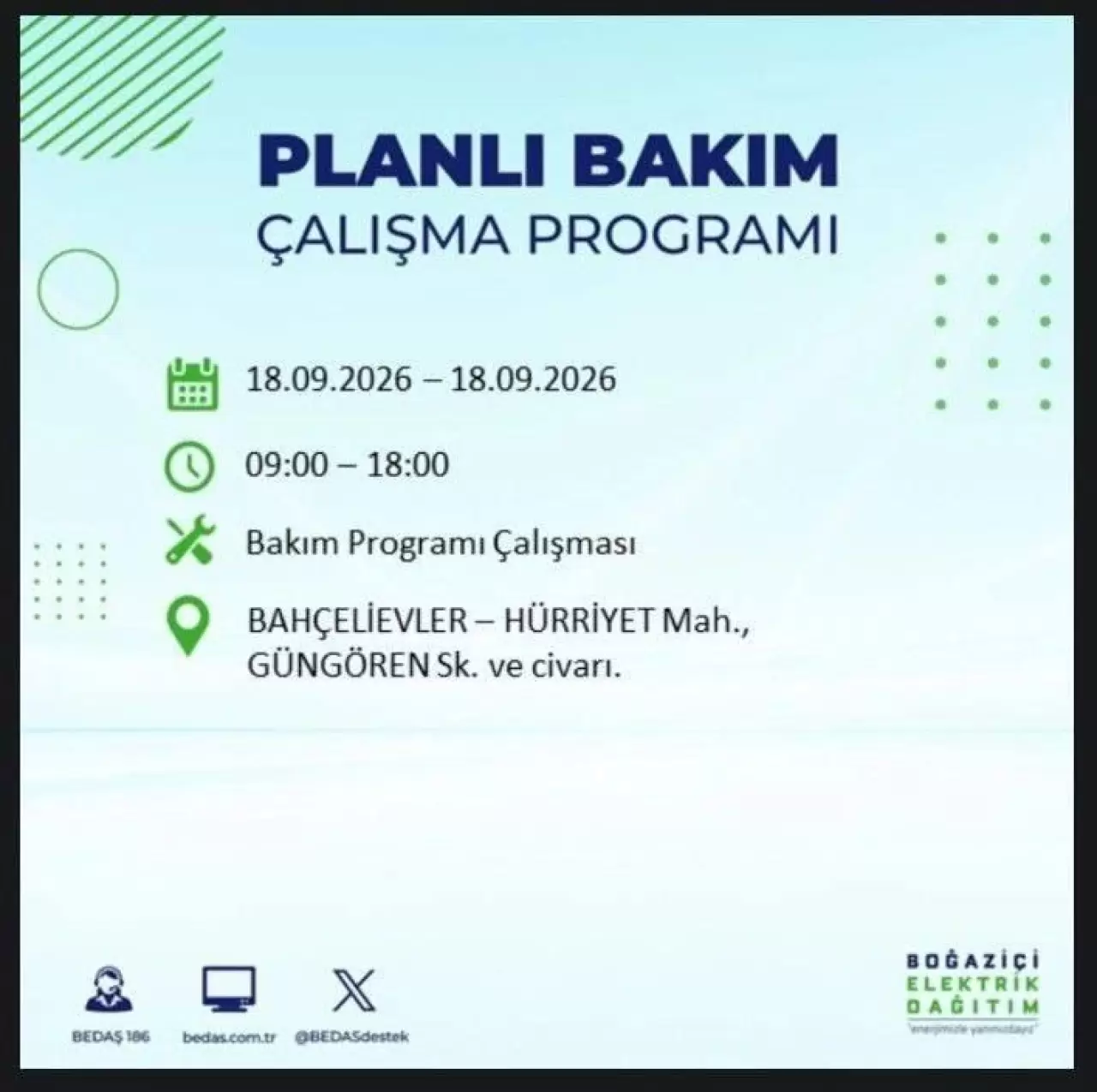 İstanbul'da birçok ilçede elektrikler kesilecek 16