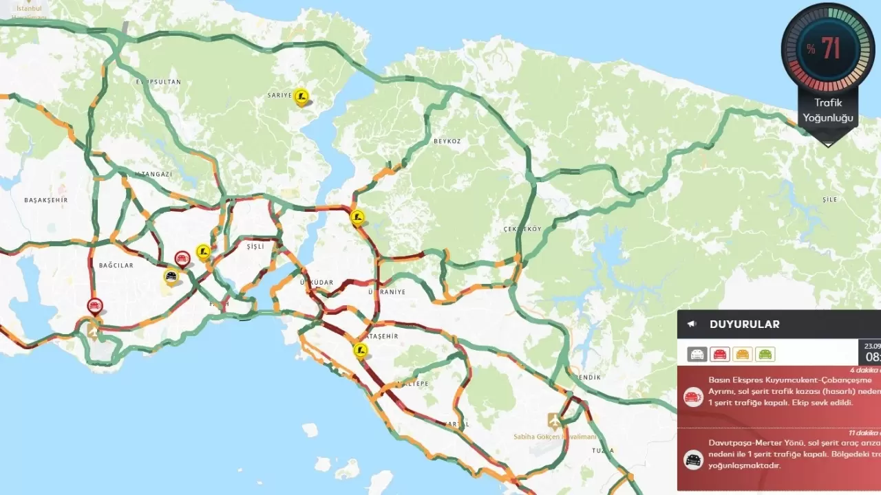 İstanbul’da sabah trafiği kilitlendi 8
