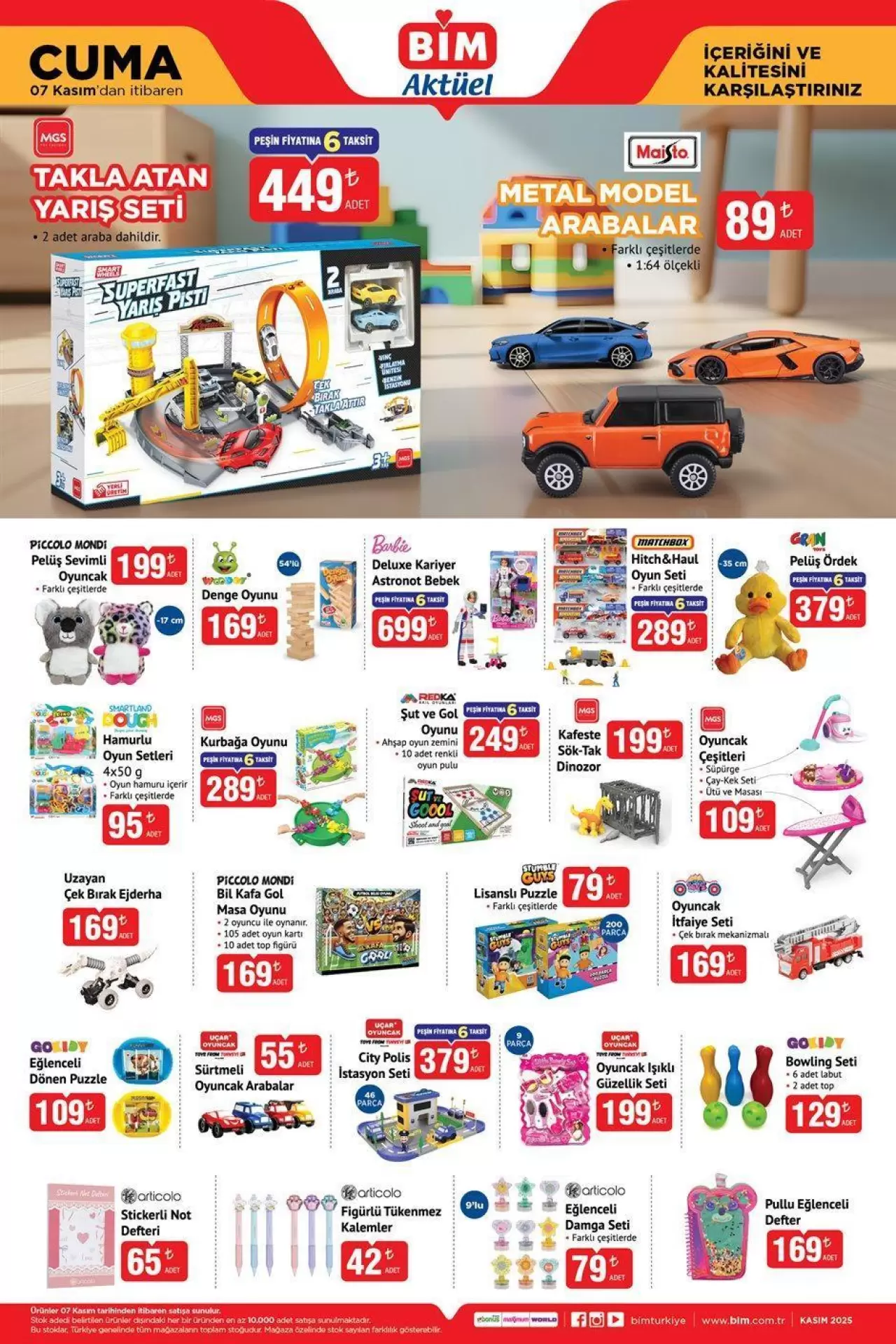 BİM 7 KASIM CUMA AKTÜEL ÜRÜNLER KATALOĞU
