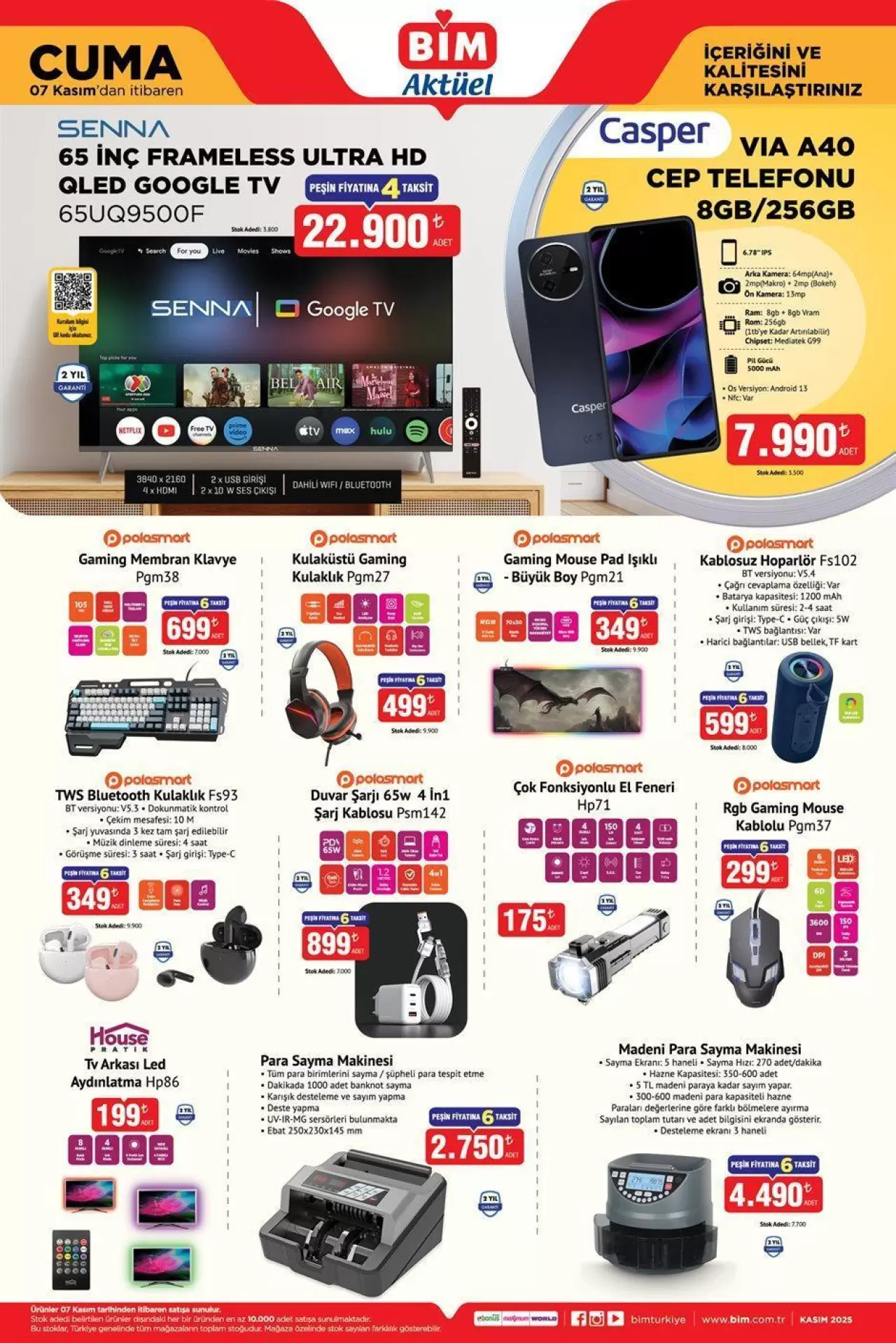 BİM 7 KASIM CUMA AKTÜEL ÜRÜNLER KATALOĞU