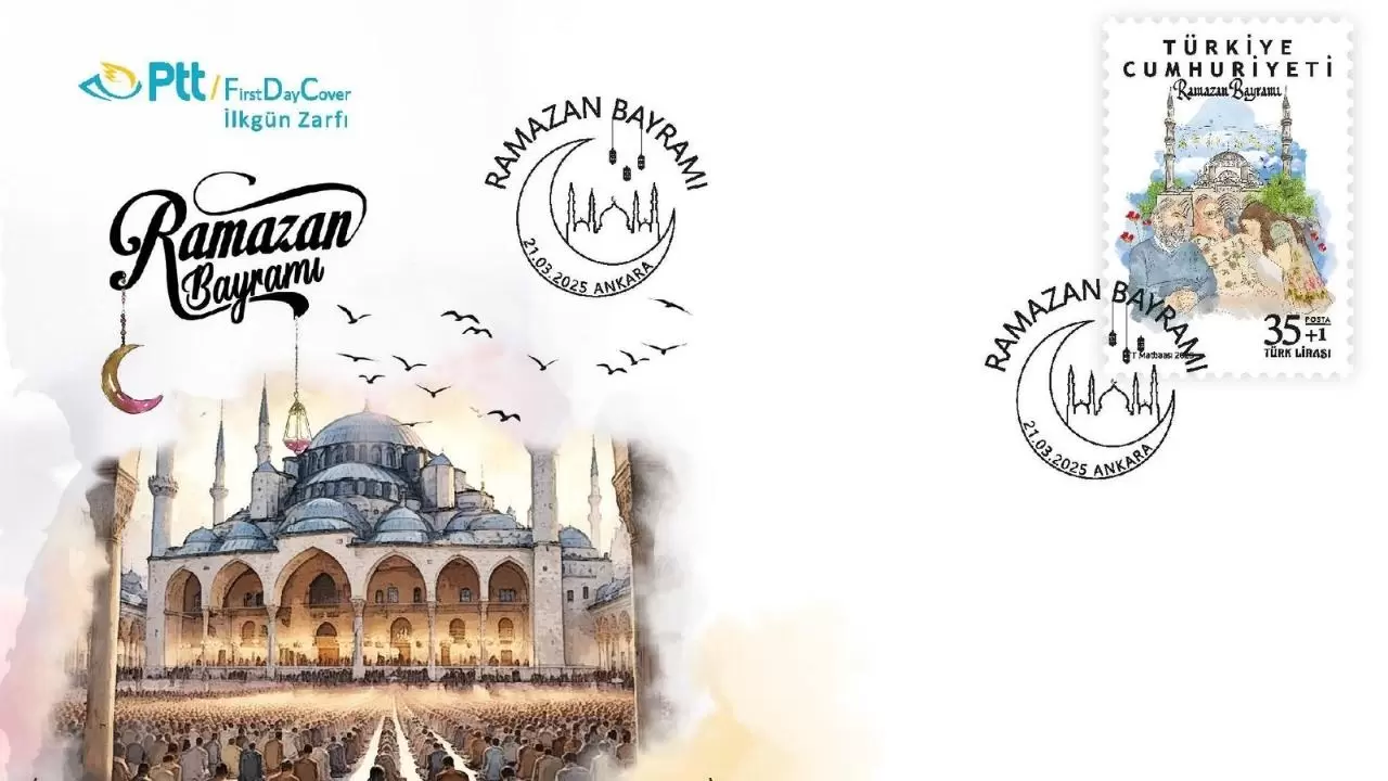 PTT'den "Ramazan Bayramı" konulu anma pulu ve ilk gün zarfı