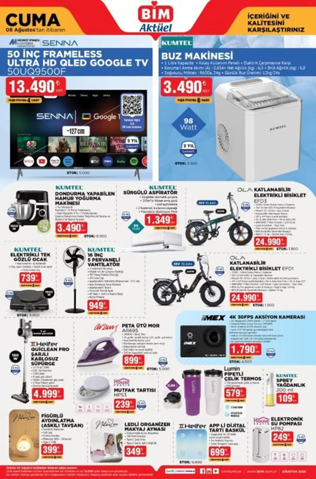 BİM aktüel ürünler kataloğunda bu hafta neler var? BİM aktüel ürünler 5-8 Ağustos 2025 - 2