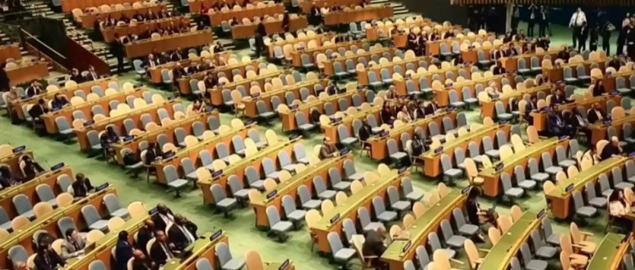 Salonu terk ettiler! Netanyahu ya BM de büyük şok 2