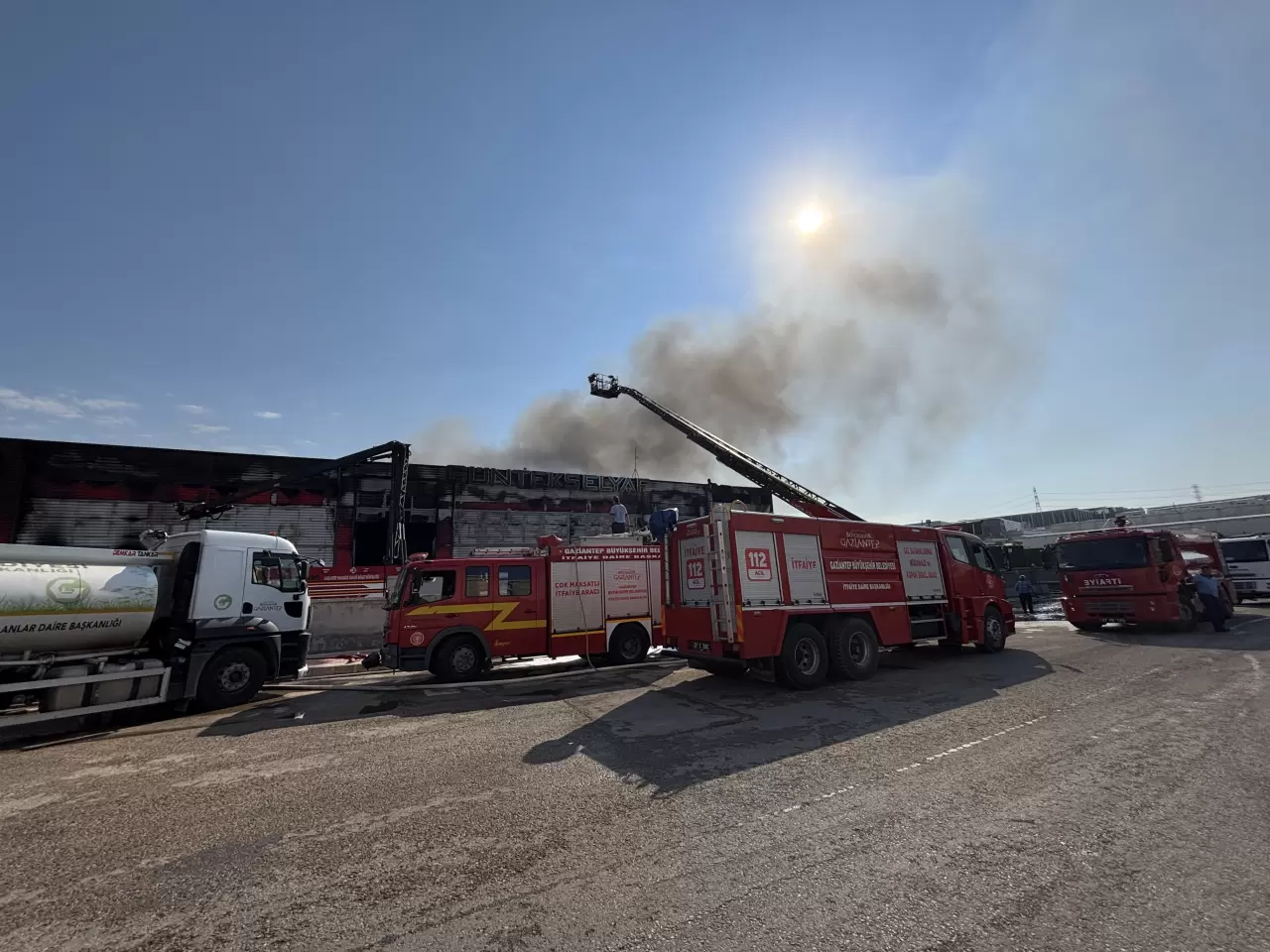 Gaziantep’teki fabrika yangını