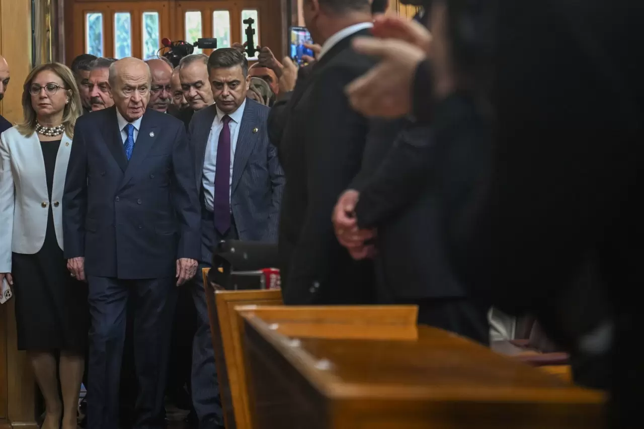 mhp lideri devlet bahçeli tbmm'de