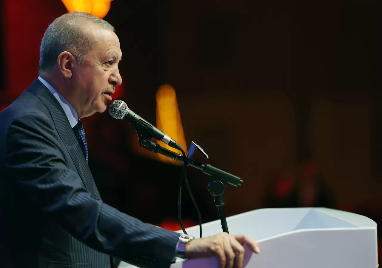 Cumhurbaşkanı Recep Tayyip Erdoğan, Haliç Kongre Merkezi'nde