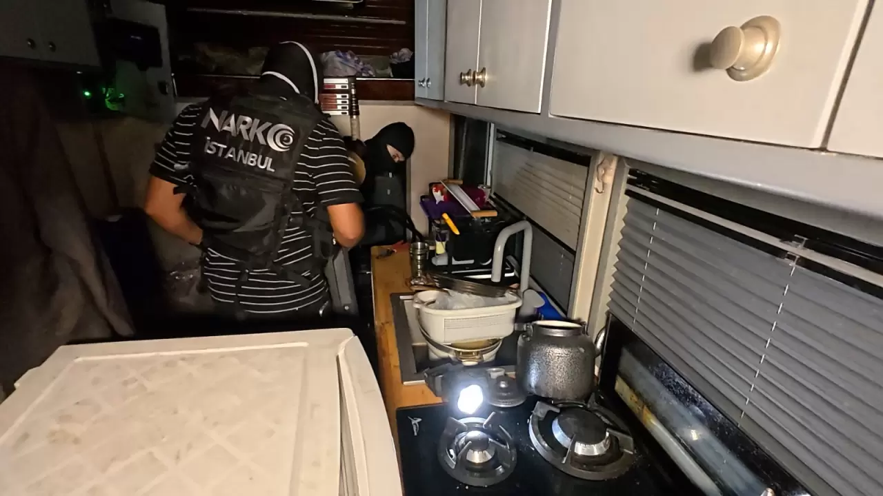 karavanda uyuşturucu operasyonu