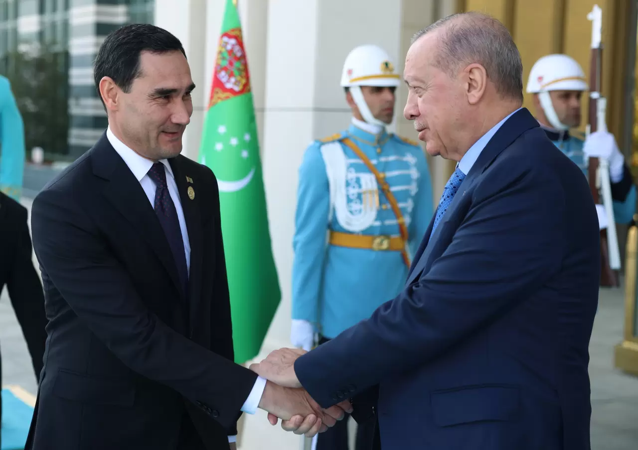 Cumhurbaşkanı Erdoğan ve Türkmenistan Devlet Başkanı Serdar Berdimuhammedov